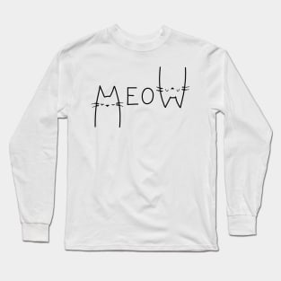 Cat Funny Pet Cute Present Family Meow Humor Long Sleeve T-Shirt